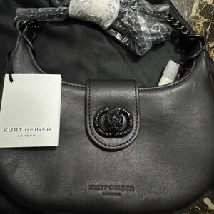 Kurt Geiger Black Leather Crossbody Bag